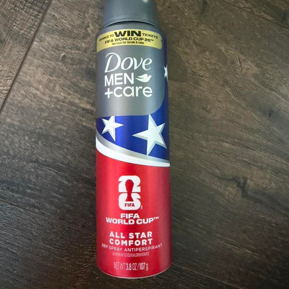 Dove Men Care All Star Comfort Dry Spray Antiperspirant FIFA World Cup 26 3.8oz